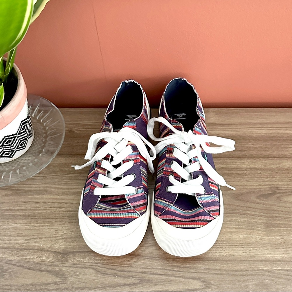 Rocket Dog Jazzin Aloe Colorful Stripe Sneaker Women's Shoes Size 9.5 NEW No Box - Picture 2 of 9